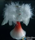 glass angel with feather wing